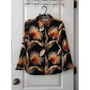 SILVERADO New Mexico‎ USA Women's Collared Neck Blouse Long Sleeve Cotton Size S